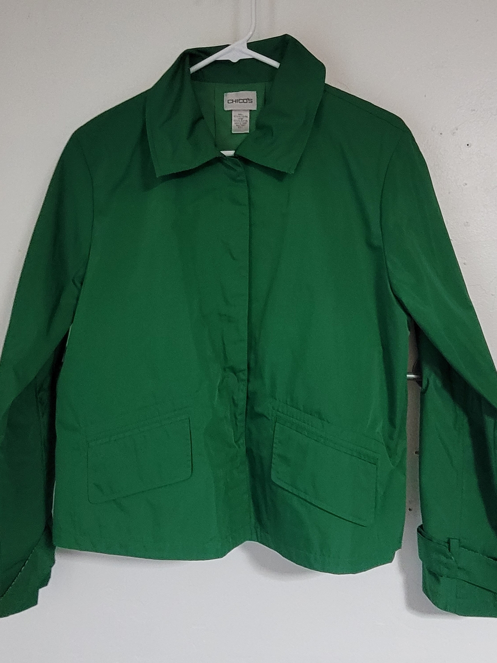 Chico's Emerald Green Rain Jacket